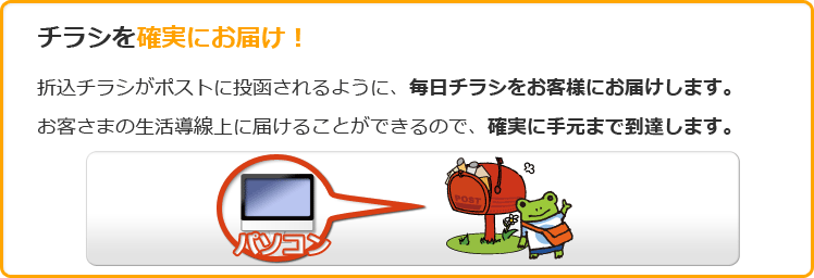 チラシを確実にお届け！